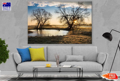 Tree and Pond in Desert Photograph Print 100% Australian Made