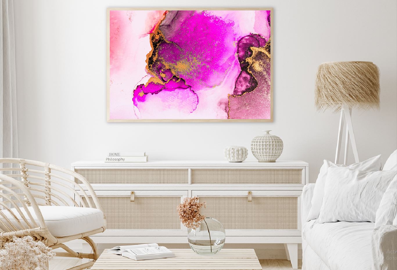 Pink & Gold Liquid Abstract Design Home Decor Premium Quality Poster Print Choose Your Sizes