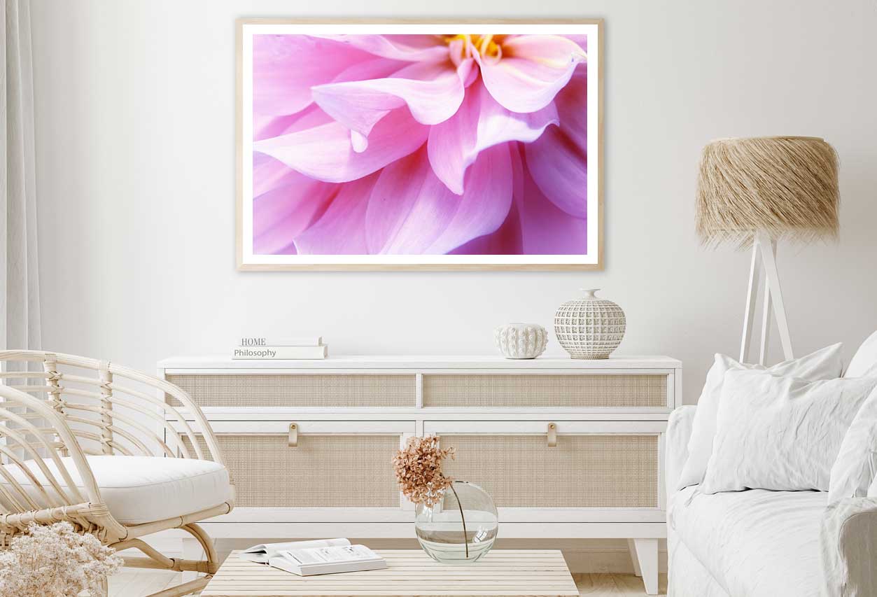 Pink Petals Flower Macro View Photograph Home Decor Premium Quality Poster Print Choose Your Sizes