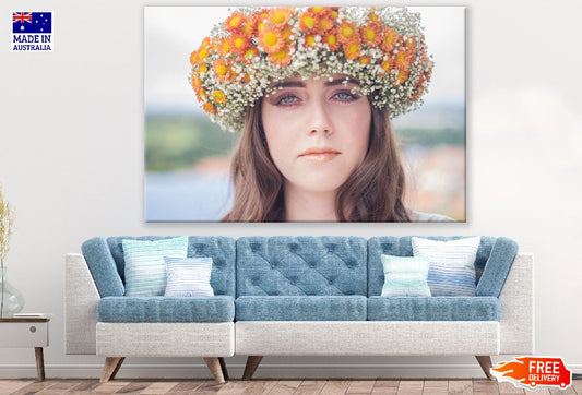 Girl With Flower Headdress Photograph Print 100% Australian Made