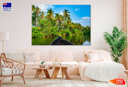 Palm Trees & Forest View From Boat Photograph Print 100% Australian Made