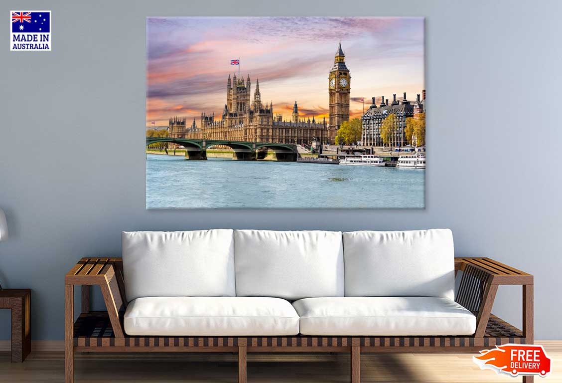 Houses of Parliament & Big Ben View Photograph UK Print 100% Australian Made