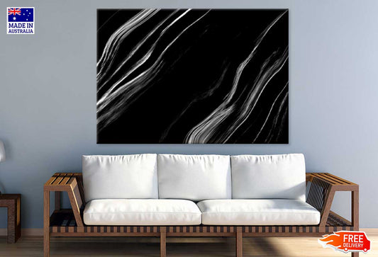 White Lines Abstract B&W Design Print 100% Australian Made