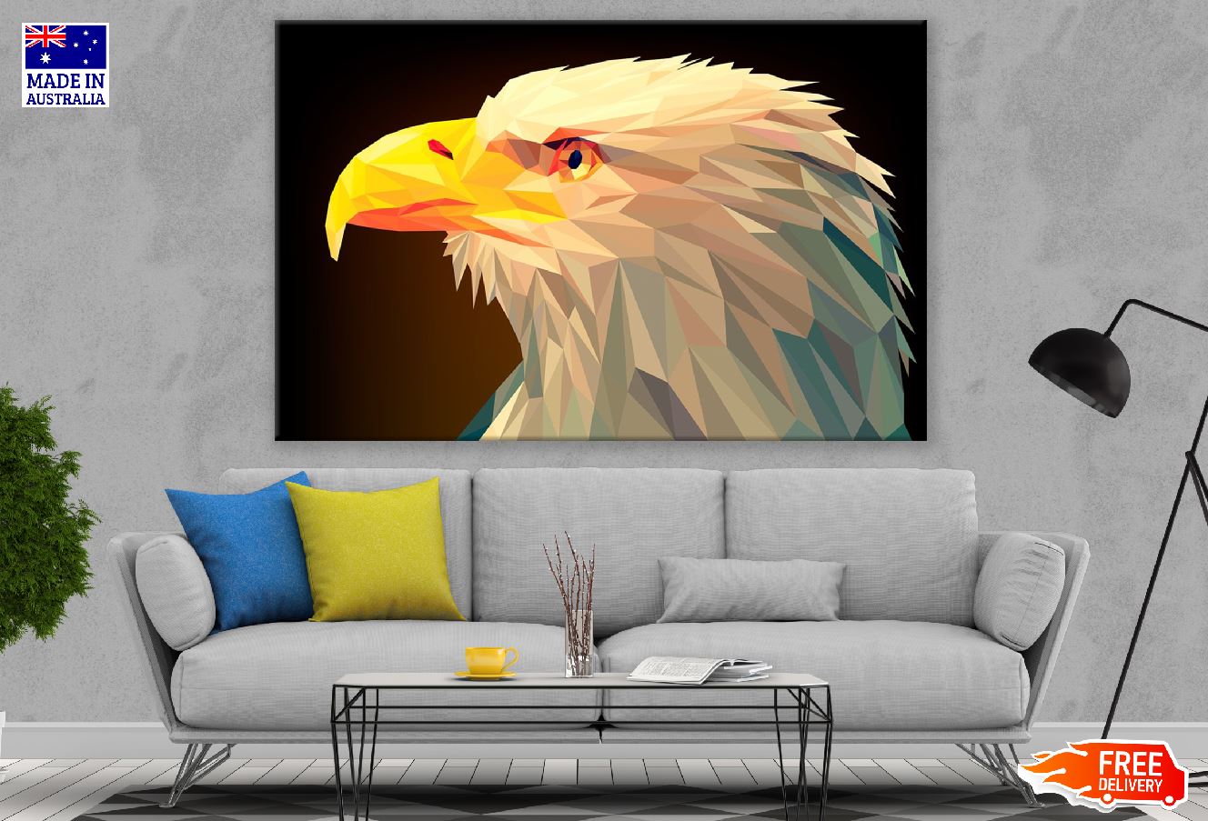 Eagle Closeup Digital Art Print 100% Australian Made