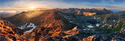 Panoramic Canvas Peak Swinica Lake & Mountains High Quality 100% Australian Made Wall Canvas Print Ready to Hang