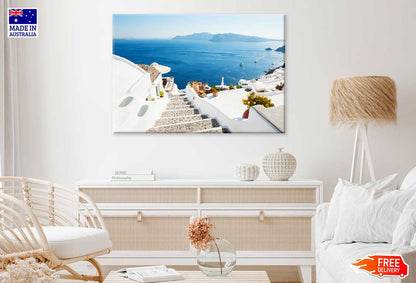 White Houses Santorini Island, Greece Print 100% Australian Made