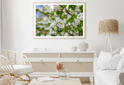 White Blossom Flowers Branch View Photograph Home Decor Premium Quality Poster Print Choose Your Sizes