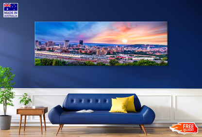 Panoramic Canvas Pretoria city Sunset Photograph High Quality 100% Australian Made Wall Canvas Print Ready to Hang