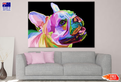 Colorful Dog Face Abstract Design Print 100% Australian Made