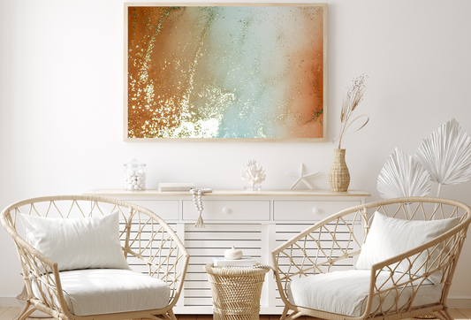 Yellow White & Orange Abstract Art Home Decor Premium Quality Poster Print Choose Your Sizes