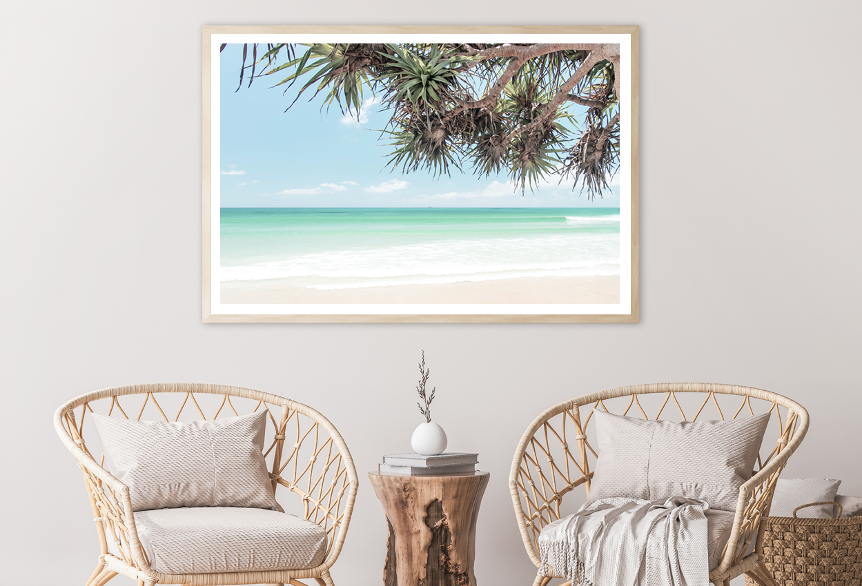 Trees & Sea Cloudy Sky View Home Decor Premium Quality Poster Print Choose Your Sizes