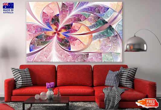 Abstract Colourful Fractal Design Print 100% Australian Made