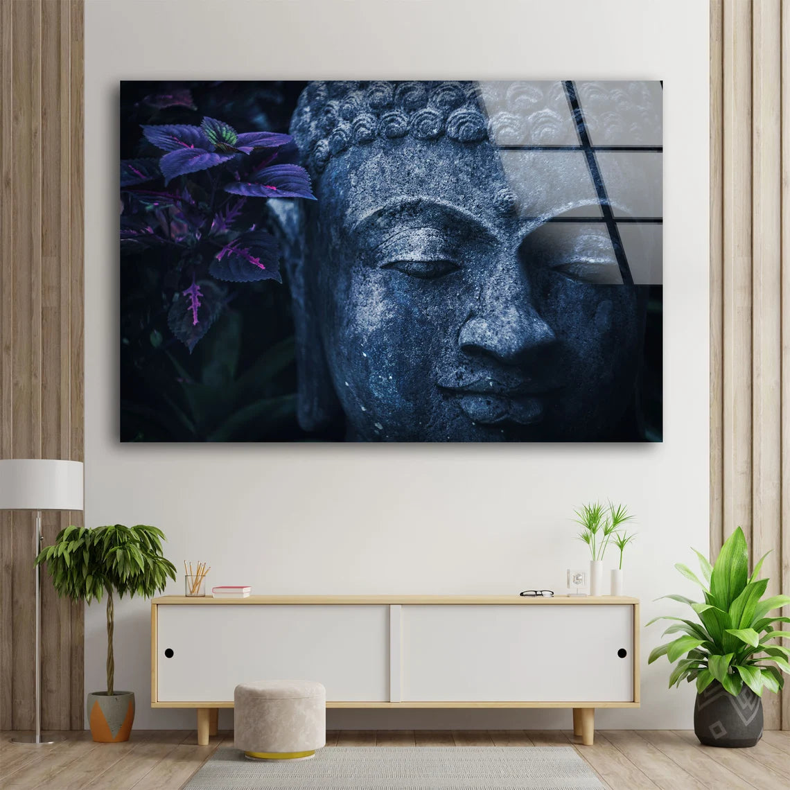 Lord buddha Statue Closeup Photograph Acrylic Glass Print Tempered Glass Wall Art 100% Made in Australia Ready to Hang
