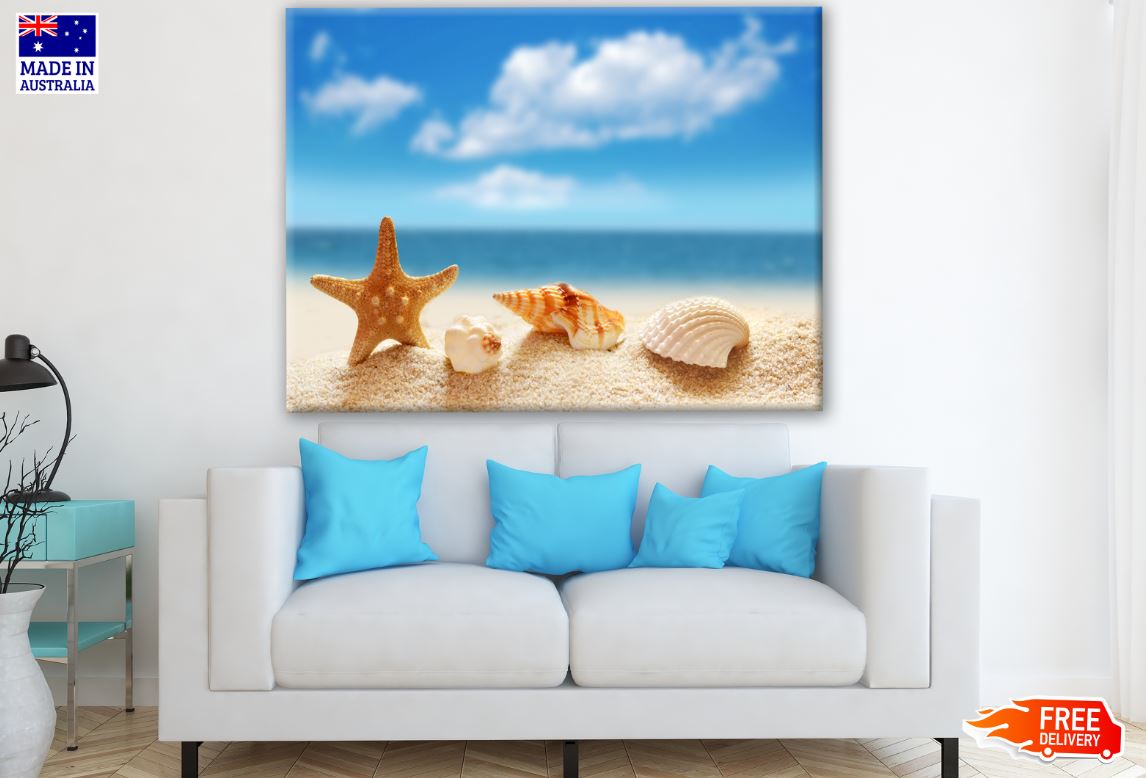 Beach with Sea Shells Photograph Print 100% Australian Made