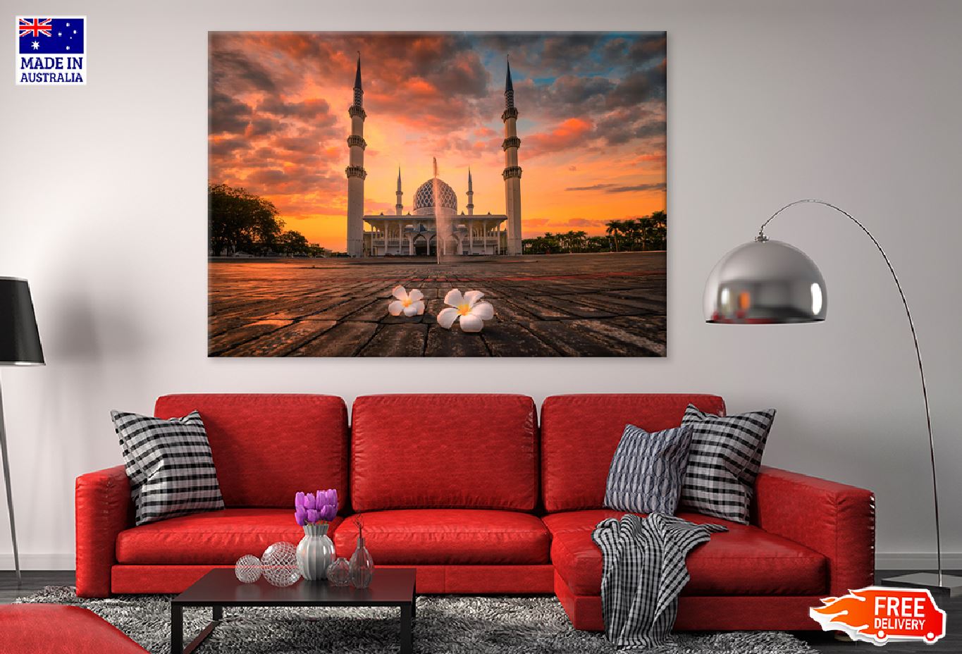 Abdul Aziz Shah Mosque Sunset Photograph Print 100% Australian Made