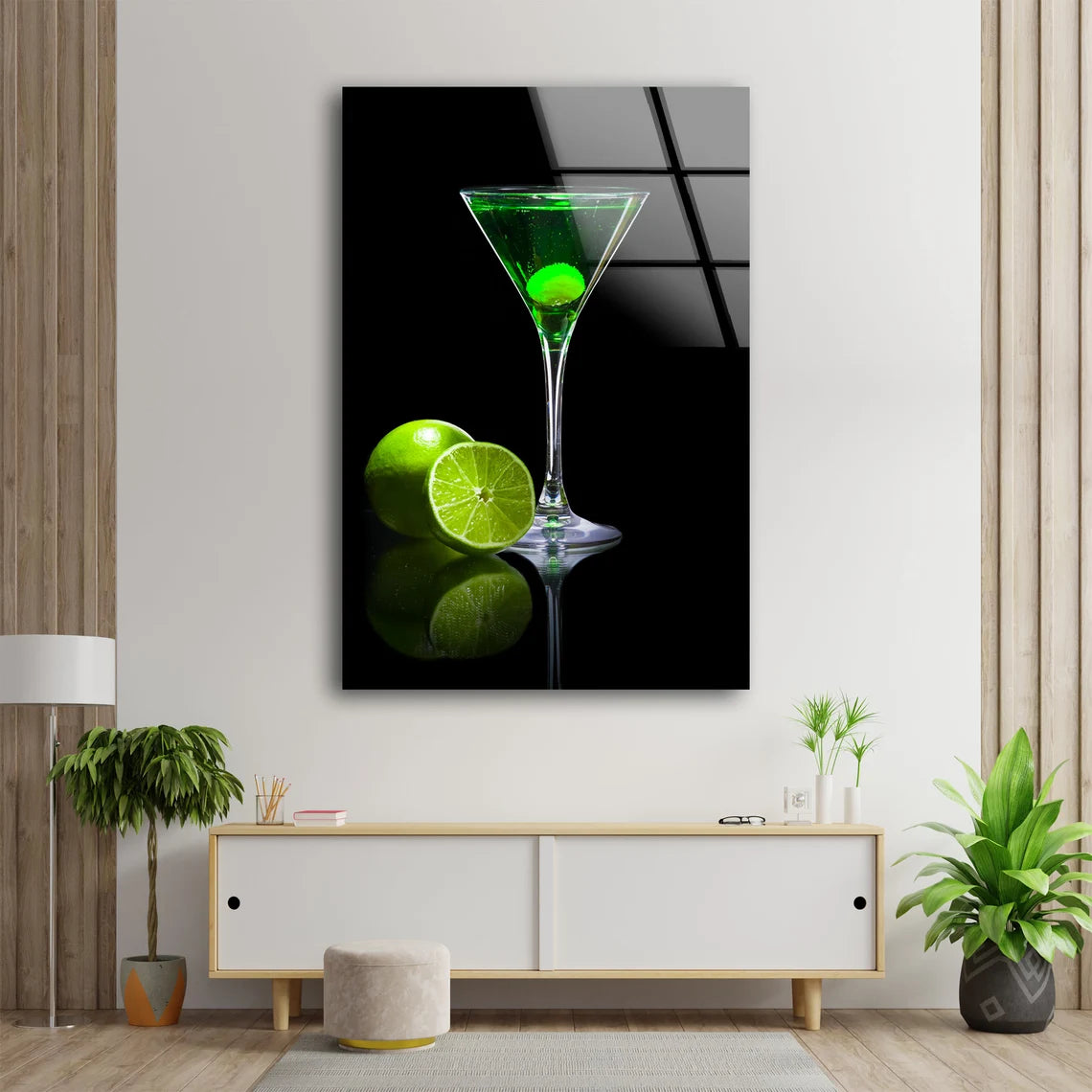 Cocktail Glass & Lime Photograph Acrylic Glass Print Tempered Glass Wall Art 100% Made in Australia Ready to Hang