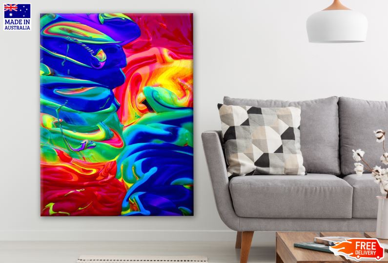 Colorful Abstract Paint Design Print 100% Australian Made