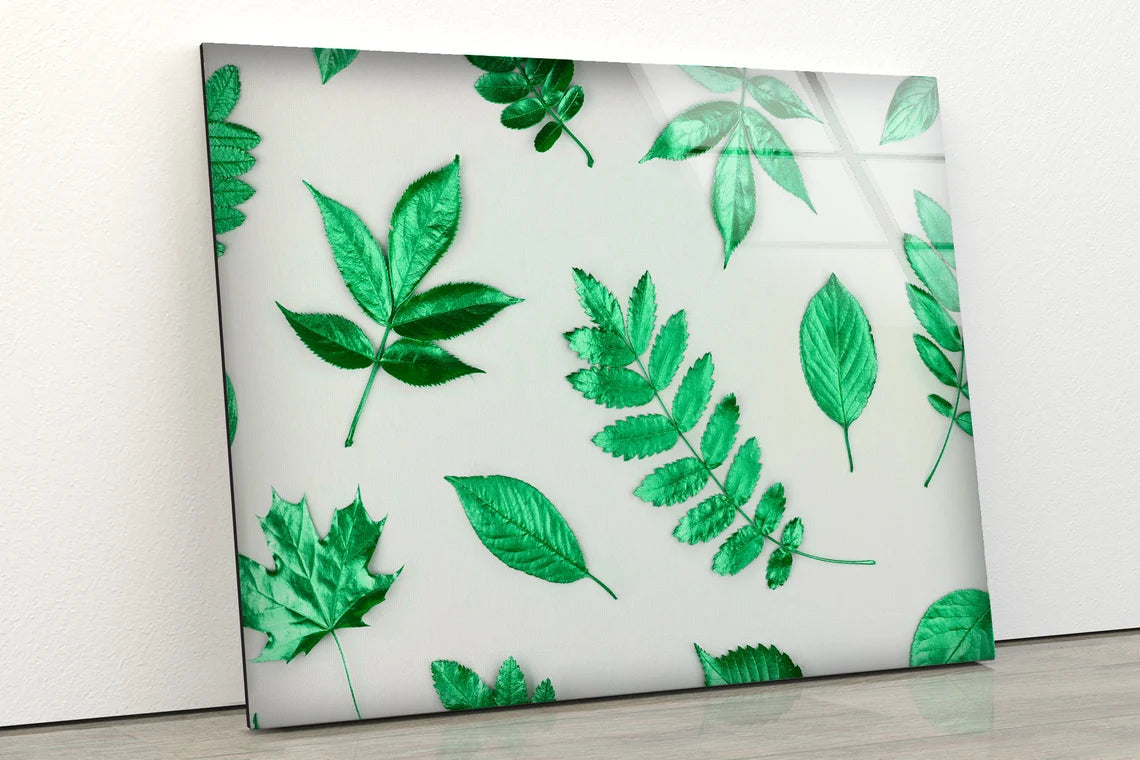 Leaves Pattern Design Acrylic Glass Print Tempered Glass Wall Art 100% Made in Australia Ready to Hang