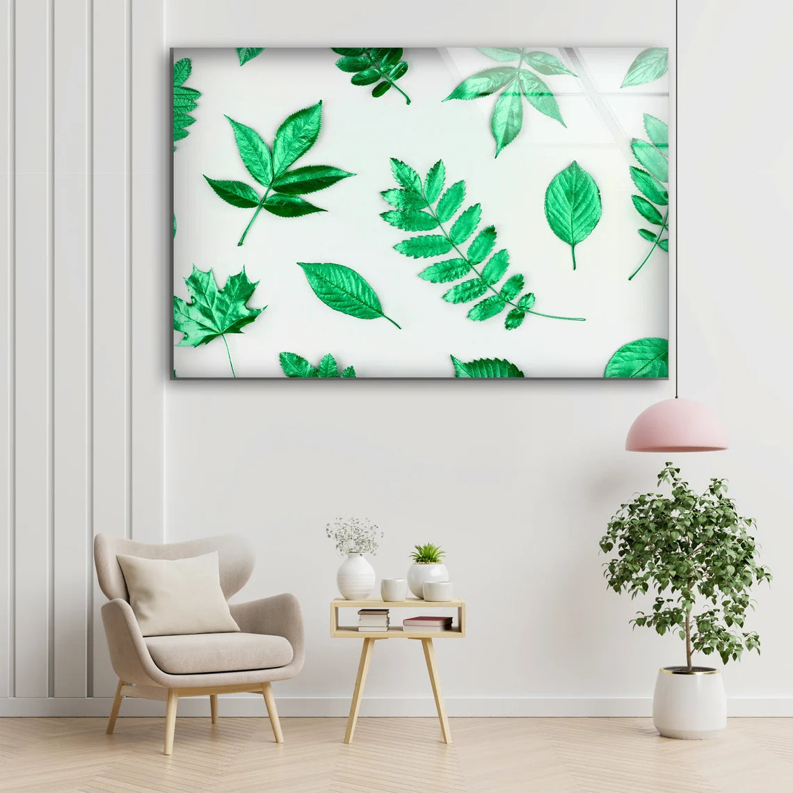 Leaves Pattern Design Acrylic Glass Print Tempered Glass Wall Art 100% Made in Australia Ready to Hang