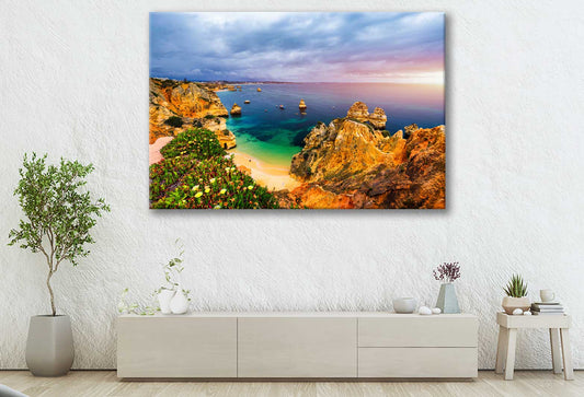 Bella Home Camilo Beach Mountain Aerial View Print Canvas Ready to hang