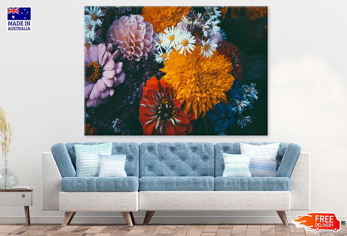 Autumn Flowers Bouquet Photograph Print 100% Australian Made