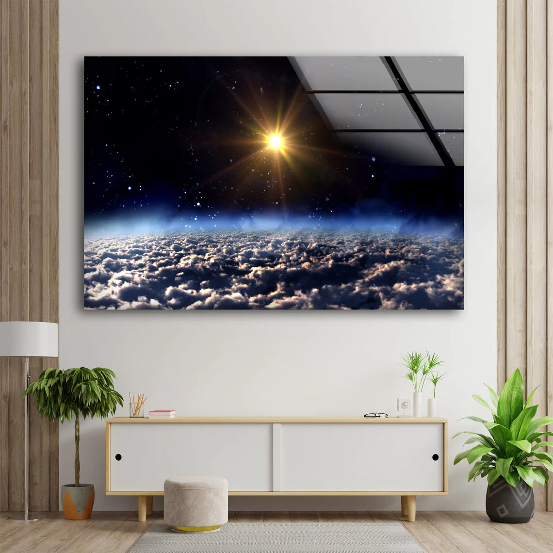 Sun & Sky Space View Photograph Acrylic Glass Print Tempered Glass Wall Art 100% Made in Australia Ready to Hang