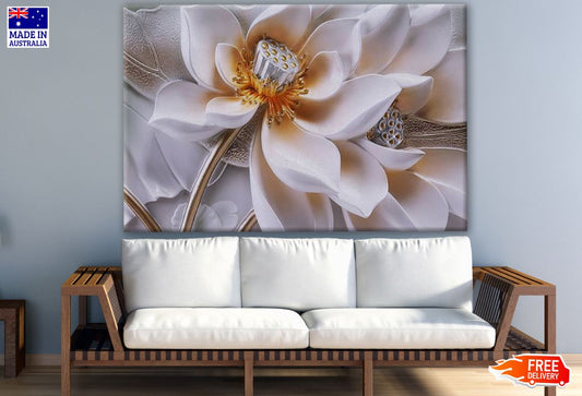 Floral Closeup 3D Design Print 100% Australian Made