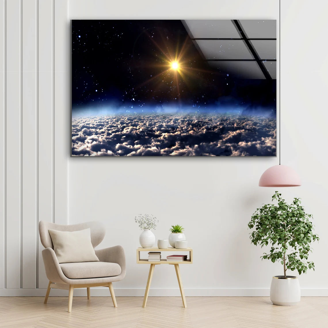 Sun & Sky Space View Photograph Acrylic Glass Print Tempered Glass Wall Art 100% Made in Australia Ready to Hang