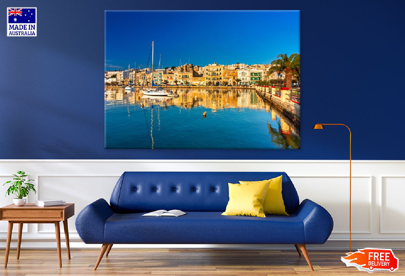 Marina of Birgu at Sunset Malta Photograph Print 100% Australian Made