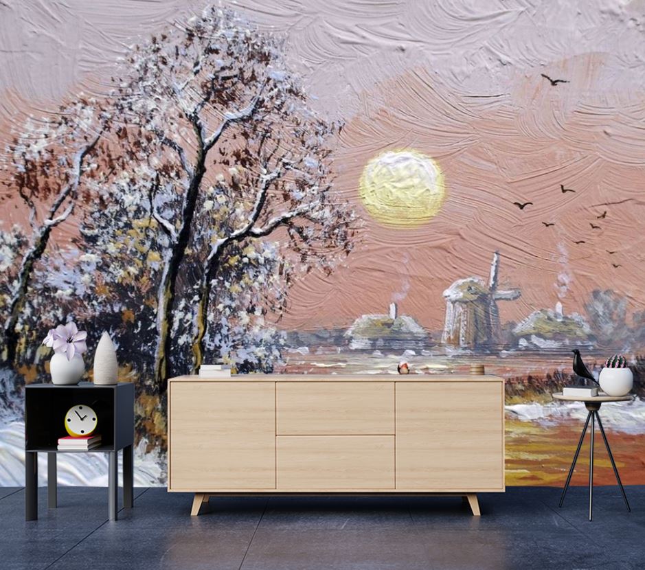 Wallpaper Murals Peel and Stick Removable Nature View Painting High Quality