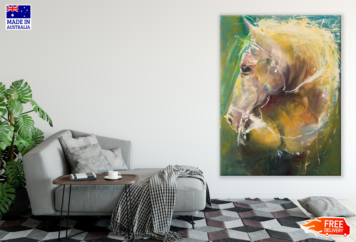 Horse Head Portrait Painting Print 100% Australian Made