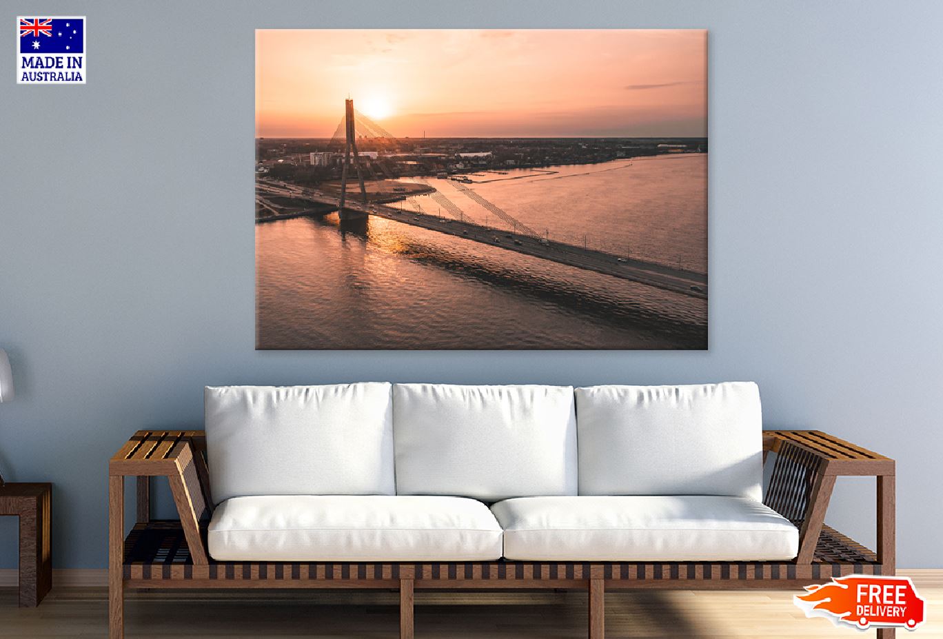 Daugava River Sunset Photograph in Latvia Print 100% Australian Made