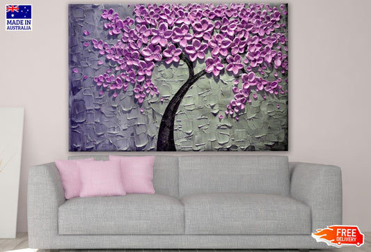 Purple Flower 3D Design Print 100% Australian Made