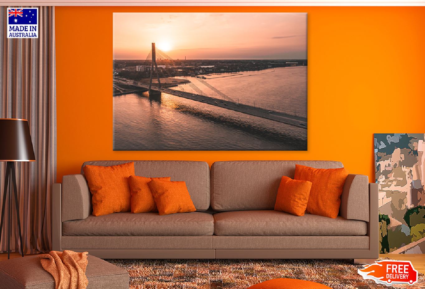 Daugava River Sunset Photograph in Latvia Print 100% Australian Made