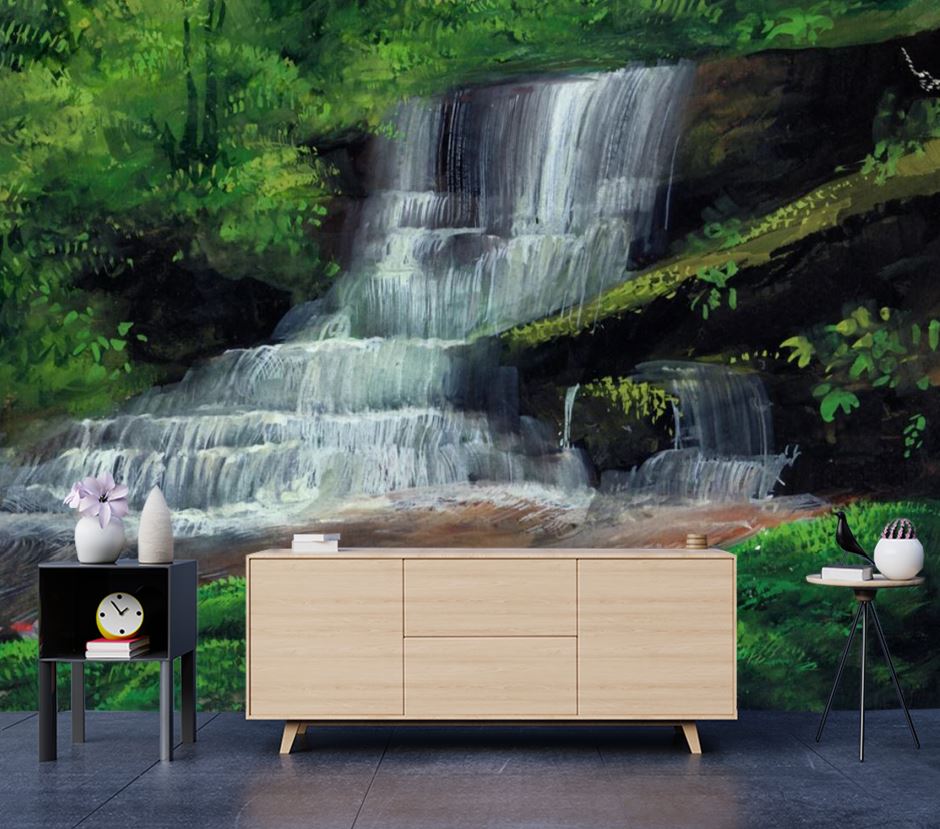 Wallpaper Murals Peel and Stick Removable Waterfall Painting High Quality