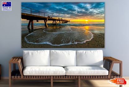 Beach Pier Sunset Photograph Print 100% Australian Made