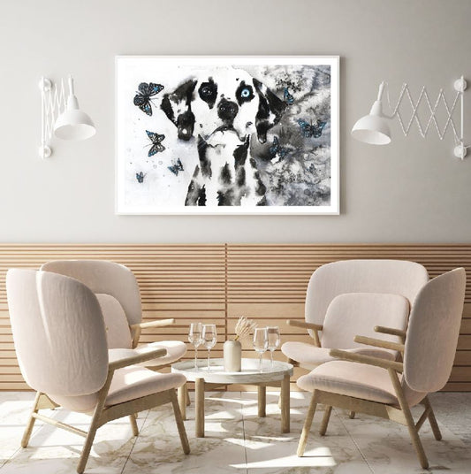 Dalmation Dog B&W Painting Home Decor Premium Quality Poster Print Choose Your Sizes