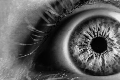 Eye Macro B&W Photograph Print 100% Australian Made