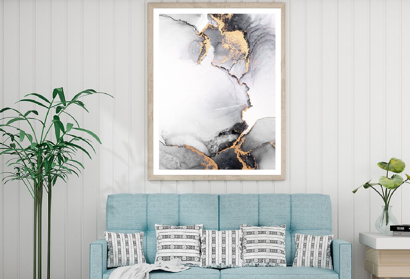 Grey Black & Gold Abstract Design Home Decor Premium Quality Poster Print Choose Your Sizes