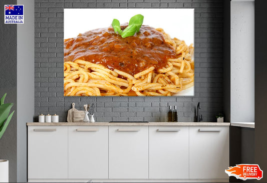 Pasta Spaghetti with Sauce Photograph Print 100% Australian Made