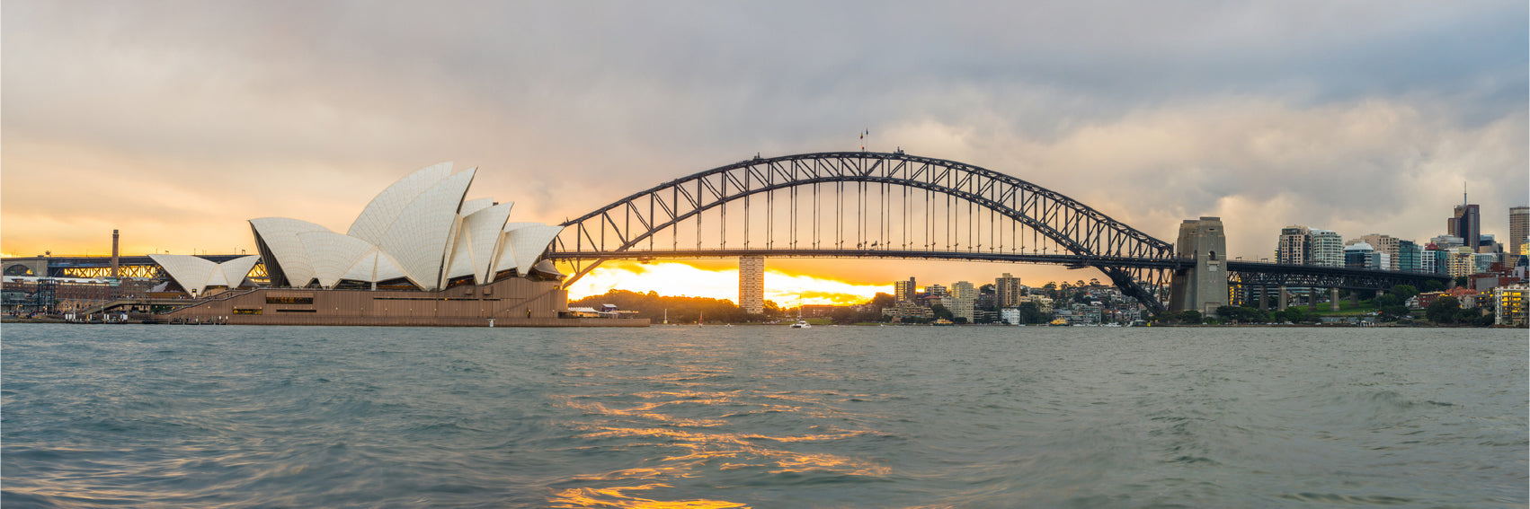 Panoramic Canvas Sydney Skyline Lake Sunset View High Quality 100% Australian Made Wall Canvas Print Ready to Hang