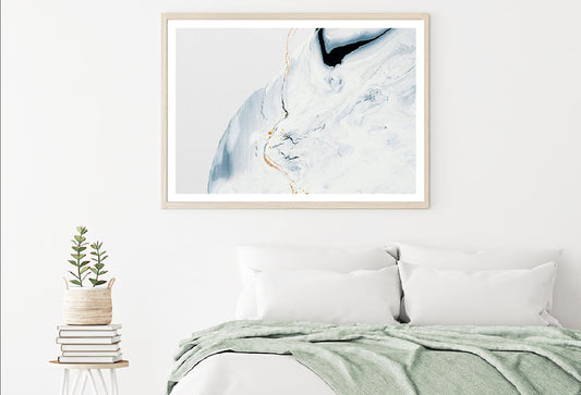 White & Gold Liquid Abstract Design Home Decor Premium Quality Poster Print Choose Your Sizes