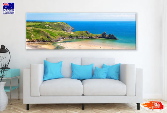 Panoramic Canvas Stunning Beach High Quality 100% Australian made wall Canvas Print ready to hang