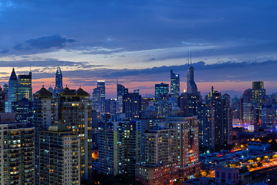 Shanghai City Night Photograph Print 100% Australian Made