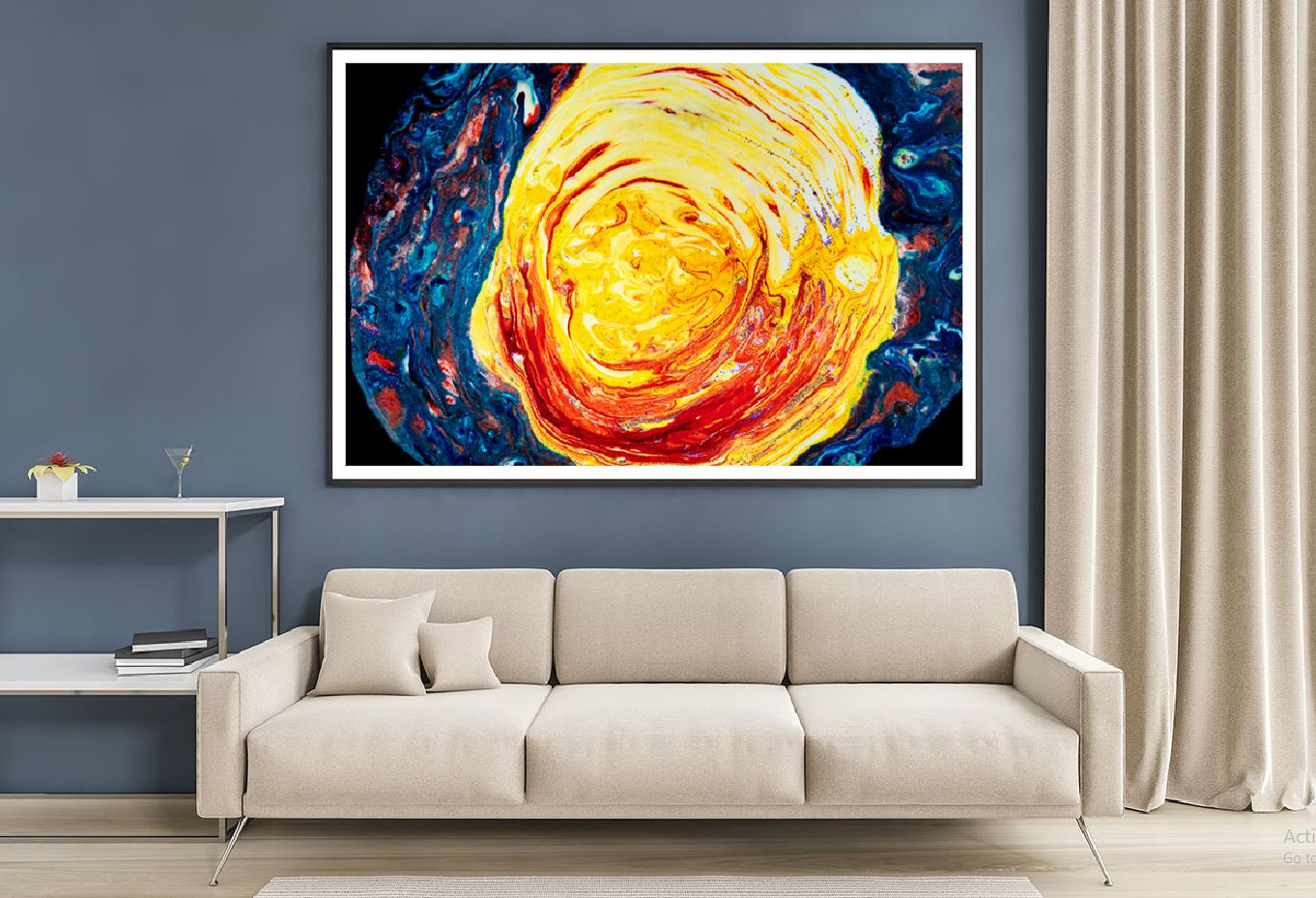 Red Yellow & Blue Acrylic Abstract Design Home Decor Premium Quality Poster Print Choose Your Sizes