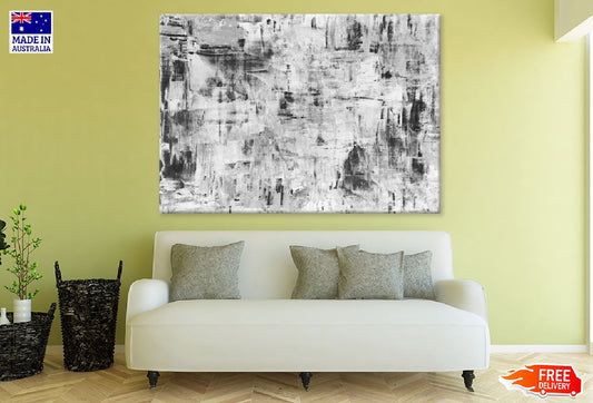 Abstract Brush Strokes B&W Design Print 100% Australian Made