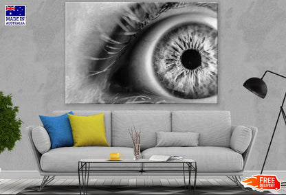 Eye Macro B&W Photograph Print 100% Australian Made