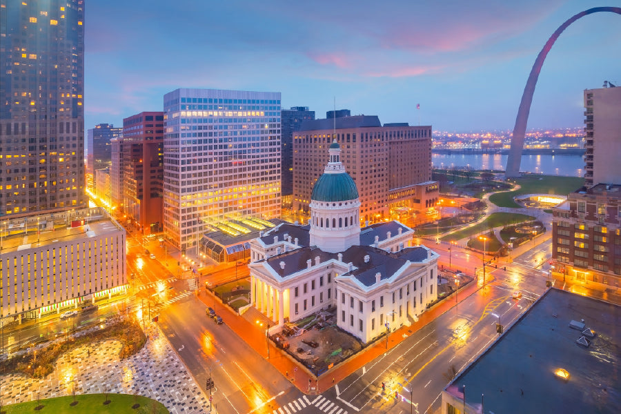 St Louis City Downtown Skyline View Photograph Home Decor Premium Quality Poster Print Choose Your Sizes