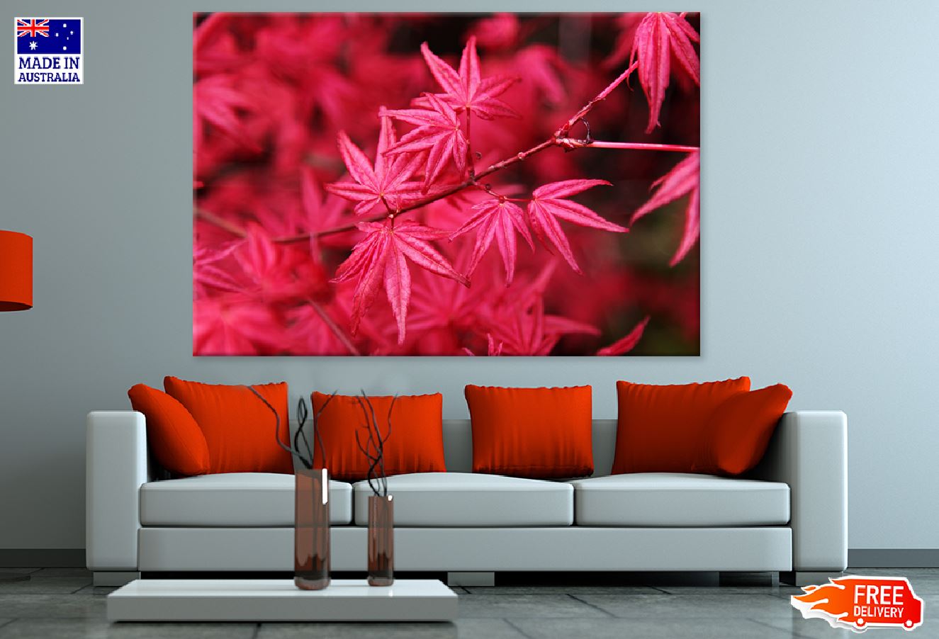 Japanese Maple Tree Leaves Closeup Photograph Print 100% Australian Made