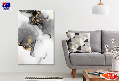 Black Gold Marble Abstract Design Print 100% Australian Made